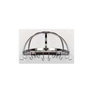 Wall Mounted Pot Rack, Satin Nickel Half Dome Pot Rack   by Old 