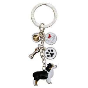  I Love Dogs Painted Aussie Key Charms 
