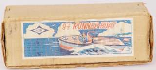 Vintage NKK 9 1/2 Runner Boat Wood Japan w/ Box  
