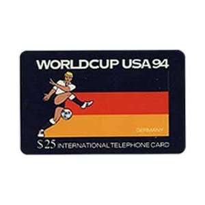   Card $25. World Cup USA 94 Soccer   Germany Flag & Athlete With Ball