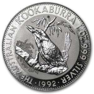  1992 Australian Kookaburra 1 oz Silver Coin Toys & Games
