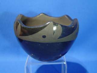 San Ildefonso Pueblo Pottery Bowl with Undulating Rim  
