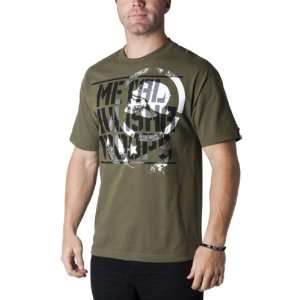 Metal Mulisha Detachment Mens Short Sleeve Racewear Shirt   Military 
