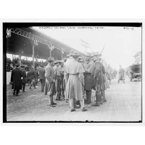 Photo Vanderbilt Cup Auto Race, group of Irish Volunteers Patrol 1908 