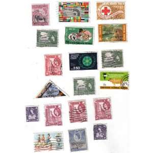 Collection of Cancelled 1900s Kenya, Uganda & Tanzania Postage Stamps