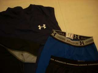 Under Armour Mens Small 4 pc lot Compression shirt boxer shorts & nwt 