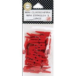 Mini Clothespin 25 Pack Red