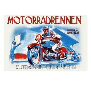  Motorradrennen   Auto Club Berlin by Jason Pierce, 32x24 