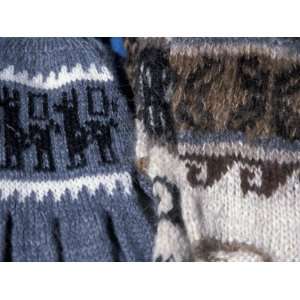 Hand Knit Gloves with Llamas at the Pisac Market, Ruins at Pisac, Peru 