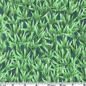   Mania Bamboo Leaves Green Fabric By The Yard Arts, Crafts & Sewing
