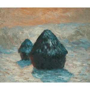  Claude Monet Grain Stack, Snow Effect (Morning)  Art 
