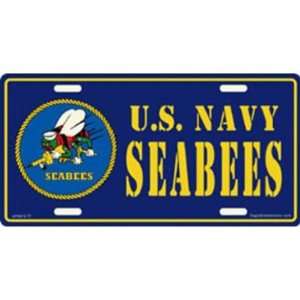  U.S. Navy Seabees License Plate Automotive