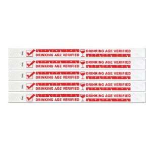 Drinking Age Verified Tyvek Wristbands Party Accessory (1 count) (100 