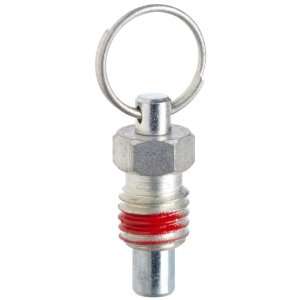 Jergens 27442 Pull Ring Retractable Plunger, Short, Stainless Steel, 3 