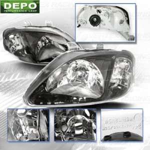   3D / 4D JDM Black Housing Headlights Lamp   DEPO   SAE DOT Approved