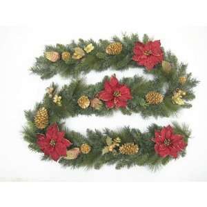  Holiday Living 9 Artificial Garland with Gold Accents 