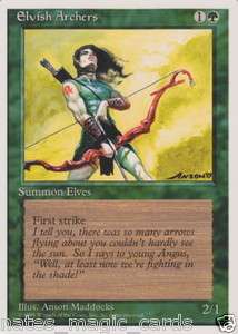 Elvish Archers (NM) 4th Edition MTG Nates Magic Cards  