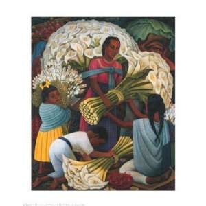  The Flower Vendor by Diego Rivera   30 x 24 inches   Fine 