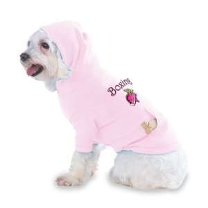Boxing Princess Hooded (Hoody) T Shirt with pocket for your Dog or Cat 