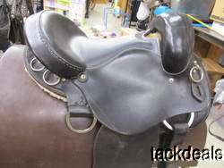 Crest Ridge Gaited Horse Trail Saddle & Pad Black Leather Lightly Used 