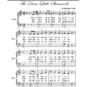   Dear Little Shamrock Easy Piano Sheet Music Traditional Celtic Books