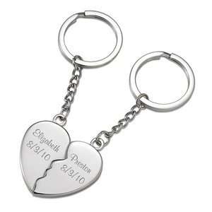  Two Souls One Heart Personalized Couples Key Chain 