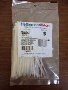 HELLERMANN TYTON 100 6 WHITE Cable Plastic Tie Wraps  
