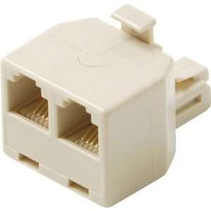  CL4541 Ivory 6 Conductor Duplex In Wall Adapter 