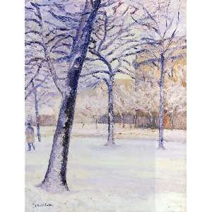   24 x 32 inches   Park in the Snow, Paris 