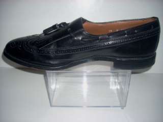   ALLEN EDMONDS Black Leather Wingtip Loafer Shoes 14 D Arlington  