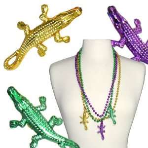 Louisiana Alligator Mardi Gras Bead (12 piece pack)