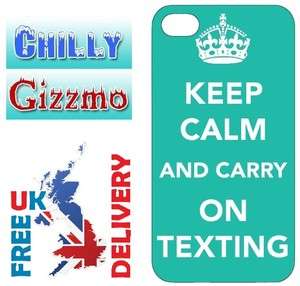KEEP CALM AND CARRY ON TEXTING CASE ACCESSORIES COVER FOR APPLE IPHONE 