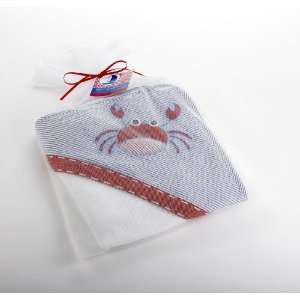  Mud Pie Boathouse Baby Hooded Terry Towel, Crab Baby