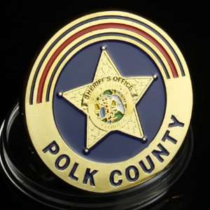 Polk County Police Office Gold plated Coin 484