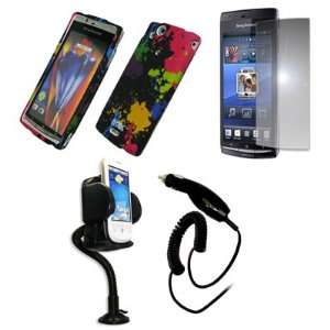   Vent Attachment + Mirror Screen Protector + Car Charger (CLA) for Sony