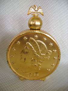 VINTAGE 1970S AVON DECANTER 1866 TWENTY DOLLAR GOLD PIECE  