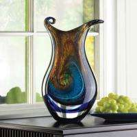   Colorful Glass Vase Asian fire Decorative glass Home Art Decor  