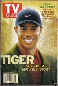 2001 TV Guide Tiger Woods June 9 15 No Label  