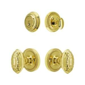   with Grande Victorian Knobs Keyed Alike in PVD with 2 3/8 Backset