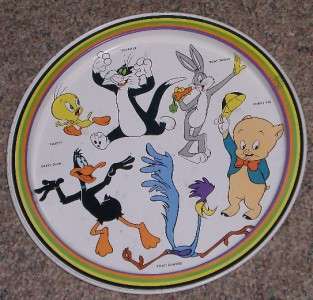 VTG 1974 LOONEY TUNES TRAY 12 WHITE / CHARACTERS  