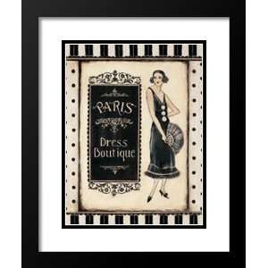   Framed and Double Matted 31x37 Paris Dress Boutique