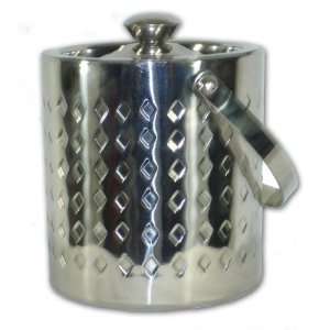  Stainless Steel Ice bucket with Diamond Etching Pattern 