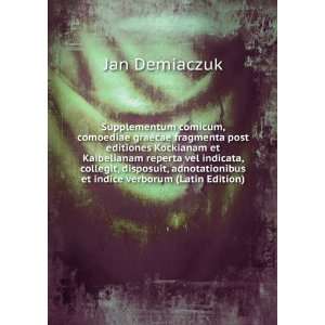   et indice verborum (Latin Edition) Jan Demiaczuk Books