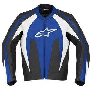  Alpinestars Stunt Leather Jacket   60/Blue Automotive