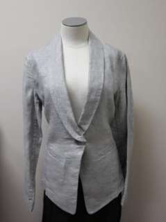 Eileen Fisher Silver Twinkle Linen Shawl Collar Jacket NWT $278  