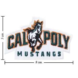 3pcs Cal Poly Mustangs Logo Embroidered Iron on Patches Kid Biker Band 