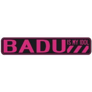   BADU IS MY IDOL  STREET SIGN