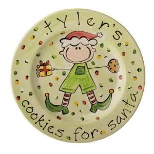   cookies personalized plate   elf boy 