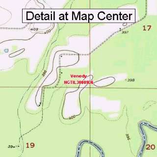  USGS Topographic Quadrangle Map   Venedy, Illinois (Folded 