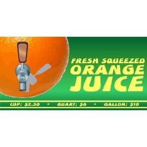    3x6 Vinyl Banner   Orange Juice, Freshly Squeezed 